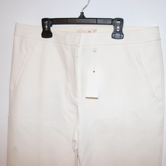Tory Burch | Cream Straight Leg Dress Pants Size 12 - Picture 3 of 15